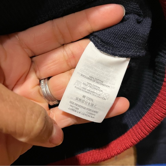 J. Crew Women’s Half-zip Jacket in Sport Stripe Blue G9302 Size XS - Picture 4 of 6